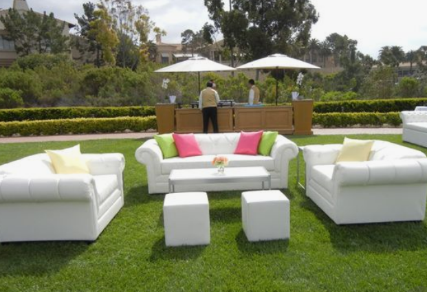 All white lounge sitting areas